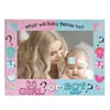 Partij Decoratie 1 Stuks Meisje Of Jongen Papier Handheld Po Frames Props Kids 1st Verjaardag Geslacht Onthullen Baby Shower decoraties