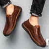 Men's Shoes Handmade Casual 267 Mens Style Comfortable Lace Up Moccasins Breathable Loafers Big Size 48 Sneakers