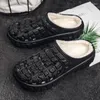 Zapatillas EVA para hombre, zapatos de algodón de invierno, plataforma, zapatilla a prueba de agua, baño, resistente, transpirable, estilo de calzado masculino