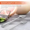 Geschirr-Sets ABSF 6-teiliges Set hochwertiger Dessertlöffel aus Edelstahl mit gezackten Grapefruit-Geschirrwerkzeugen