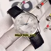 Tanie nowe 41 mm Classic 316L stalowa obudowa 431 13 41 21 02 001 Biała tarcza automatyczna męska zegarek skórzane paski Zegarki Hello Watch272s