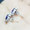 Takı Başına Damızlık Küpe Doğal Gerçek Ametist Küpe 925 Gümüş 0.85CT 2 PCS TEŞLER ERKEKLER VEYA BUNLAR İÇİN DOĞRU X912314