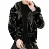 Зимняя куртка из искусственного меха норки, норковая утепленная теплая шуба с капюшоном, LG с рукавами на молнии, тонкая корейская марка Busin, мужская одежда, новинка j5CX #