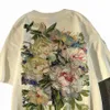 American Trend Oil Painting Printing Graphic T-shirt Summer Men and Women Street Cott Loose Par Casual Short Hides B18E#