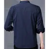 2022 marca lg manga homens camisa social streetwear casual bolso listrado camisas dr mens magro regular ajuste roupas fis 907 i7t5 #