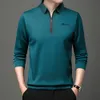 Nieuwe Polo Shirt 2023 High-End Fi Ontwerp Polo Herfst Mannen Shirt Met Ritssluiting Ademend Lg Mouwen top Busin Casual T-shirt C4Vh #