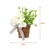 Decorative Flowers Front Door Basket Hydrangea Hanger Wreath Seasonal Welcome Sign Spring For Farmhouse