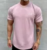 T-shirt Men Summer Gym Clothing Bodybuilding Fitn Loose Casual Lifestyle Wear T-Shirt Streetwear Hip-Hop Tshirt X36Y#