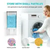 Jars Laundry Detergent Dispenser LeakProof Refillable Empty Tank for Powder Softener Bleach Storage Container with Labels