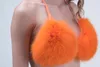 Commerce de gros dames mode maillot de bain sexy moelleux fourrure de renard ensemble de bikini
