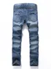 Männer Casual Biker Denim Jeans dehnen solide reguläre männliche Straße Pant Vintage Jugendhose großer Größe P7MB#