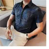 Fi Męskie Hawajskie Koszula Mężczyzna zwykłe kolorowe nadrukowane koszule Aloha Aloha krótkie rękawie Camisa Hawaiana Hombre Plus Size 5xl B1f6#