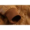 winter Men's Leather Jackets Male Hooded Fleece Coat EUR Size Streetwear PU Casual Biker Jackets Men Motorcycle Jacket AS1603 L2JP#