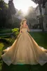 Magnificent Sparkly Lace Square Collar Ball Gown Wedding Dress Sleeveless Bling princess Bridal Gowns With Chapel Train