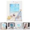 Quadros Display Prateleira Mediterrâneo Po Frame Beach Imagem Madeira Quarto Titular Simples Desktop Decor Home Baby