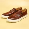 Shoes Young Must Man 243 Casual Get Classical Retro Wash Genuine Leather Slip On Sneakers Leisure Male Daily Boat