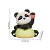 Decorative Figurines Resin Panda Ornament Shape Statue Organizing Tray For Desktop Attractive Ornaments Living