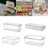 Garrafas de armazenamento transparente recipiente de alimentos geladeira separada freezer selo bin organizador para legumes frutas cozinha fornecimento