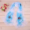 Halsdukar Chiffon Silk Scarf 2024 Female Summer Autumn All-Match Long Design Air Conditioning Cape Shawl