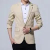 men Suit Coat Formal Busin Style Slim Fit Lg Sleeve Single Butt Closure Mid Length Straight Cardigan Work Office Coat 31W5#
