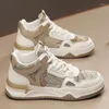 Freizeitschuhe Vielseitiges Four Seasons Mid-Top-Leder-Herrenschuhbrett