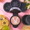 Mini Maker Comes with 7 Detachable Spring Themed Plates Including Storage Containers and Packaging Waffle Recipe Cards From Infinite Abundance Bundles (purple -