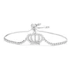 Charm Armbanden Witte CZ Stenen Mooie Koning Kroon Armband Vrouwen 2024 Mode Zirconia Kristal Rode Touw Ketting Sieraden Gift