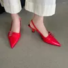 Sukienka buty na czerwono wysokie obcasy panie spiczaste palce czółenki paleniskowe