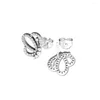 Boucles d'oreilles en argent Sterling 925 authentique, contours papillon pour femmes, boucles d'oreilles en CZ clair, bijoux pour femmes, anneaux d'oreilles Brincos