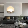 Wall Lamp Chinese Style Iron Acrylic Creative 3 Color Dimming Bedroom Bedside Lamps Modern Living Room El Corridor Decor