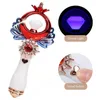 Girl Toy Flashing Lights Magic Wand Luminous Projection Toys Led Night Light Magic Wand med Music Creative Shine Glow Stick 240327