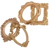 Quadros ornamentos decorativos em massa para exibição de imagem de ouro vintage dourado po jóias adereços pequena decoração