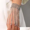 Bracelet Designer Bracelet Long Gland Européen Et Américain Fête De La Mode Strass FL Diamant Femme Drop Livraison Bijoux Bracelets Otwlb