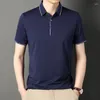 Polos masculins Fine Design Turn-Down Collar Mens Polo