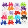 Vêtements de chien 100PC / lot Accessoires de chiot Polka Dots Bows de cheveux Bling Diamond Cat Toilettage Bandes de caoutchouc