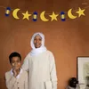 Party Decoration Islamic Festival Decor Eid Al-Fitr Hanging Garland Castle Moon Elements Pendant Home Decors Supplies