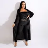 Women's Two Piece Pants 2024 Winter Temperamental Street Character Lady Recreational Vest Coat Of Fund Two-Piece Set