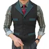 Abito da uomo Gilet con risvolto Maniche giacca formale Busin Sposo Matrimonio Prom Groomsmen Steampunk 82mD #