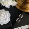 Klasyczny styl minimalistyczny złote srebrne kolczyki wysokiej jakości marka biżuterii projektant projektów romantycznych prezentów miłosnych dla kobiet pudełka kolczyki