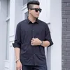 Camicie elasticizzate solide per uomo Nyl Spandex Lg Sleeve Dr Shirt Uomo Regular Fit 9XL 10XL con Soft Easycare Formal Top 33xP #