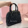 Luxury Designer Tote Bag Pleated Shell Handbags Leather Shoulder Bag With Shoulder Strap Women Casual Summer Crossbody Bag Fashion Bags 6 Colors Size 22x17cm