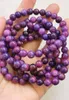 Bangle Sugilite Crystal Gemstone Round Ball Purple Red Cherry Bead Armband 6mm 8mm 10mm 12mm 8inch Drop Leverans smycken Armband Otxvi