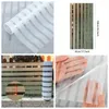 Window Stickers Frosted Film Privacy For Glass Windows Stripe Patterns Frosting Self-Adhesive Home Office