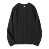 Men T-shirt Designer Long Sleeve T-shirt Men Women Designer Pure White Black Cotton Warm Loose Breathable Fashion Causal Clothes 05