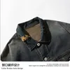 vintage W Denim Outwear Japan Loose Denim Coat Boyfriend Style Denim Coat Jacket Korean Female Newest Jean Coat Spring i31n#