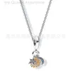 Collier pandoras de créateur Pans S925 Collier en argent Méduse d'été Crabe bleu Collier papillon Chaîne Soleil Lune Étoile Chaîne