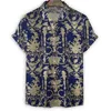 Casual overhemden voor heren Retro luxe 3D-print Hawaiiaans overhemd voor heren Zomer Coole korte mouwen Tops Revers Losse knop Blousekleding