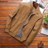 2024 Men's Oversized Jacket Stand Collar Busin Coats Men Casual Solid Military Jackets Slim Windbreaker Clothing Male Blazers D2qC#