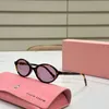 Fashion Miu sunglasses designer oval frame luxury sunglasses womens anti radiation personality mens retro glasses plate high grade high value Top quality SMU04Z 06