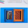 Storage Bags Orange Blue Black Green Double Zipper Binder Pencil Bag School Supplies Transparent Mesh File